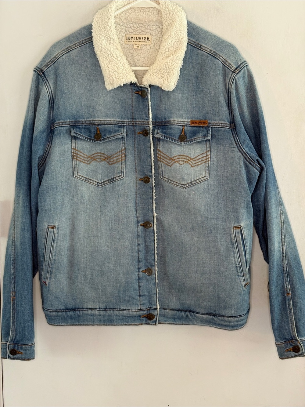 Idyllwind denim jean jacket Sherpa lined Size XXL